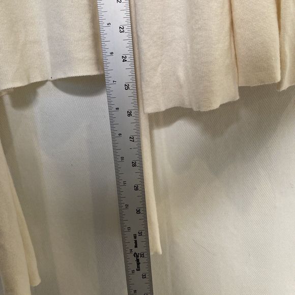 Halston Haritage Knit Open-Front Cardigan Sweater Preppy Boho White  Size Medium - Picture 7 of 11